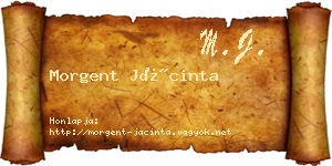 Morgent Jácinta névjegykártya